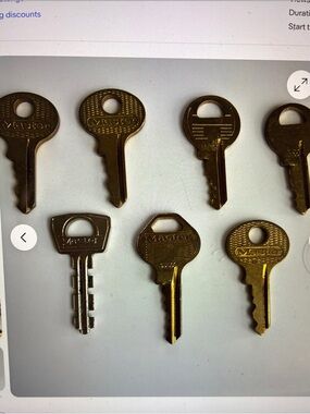 Master Lock Padlock Keys Lot of 7 crafts, junk journaling, steampunk
